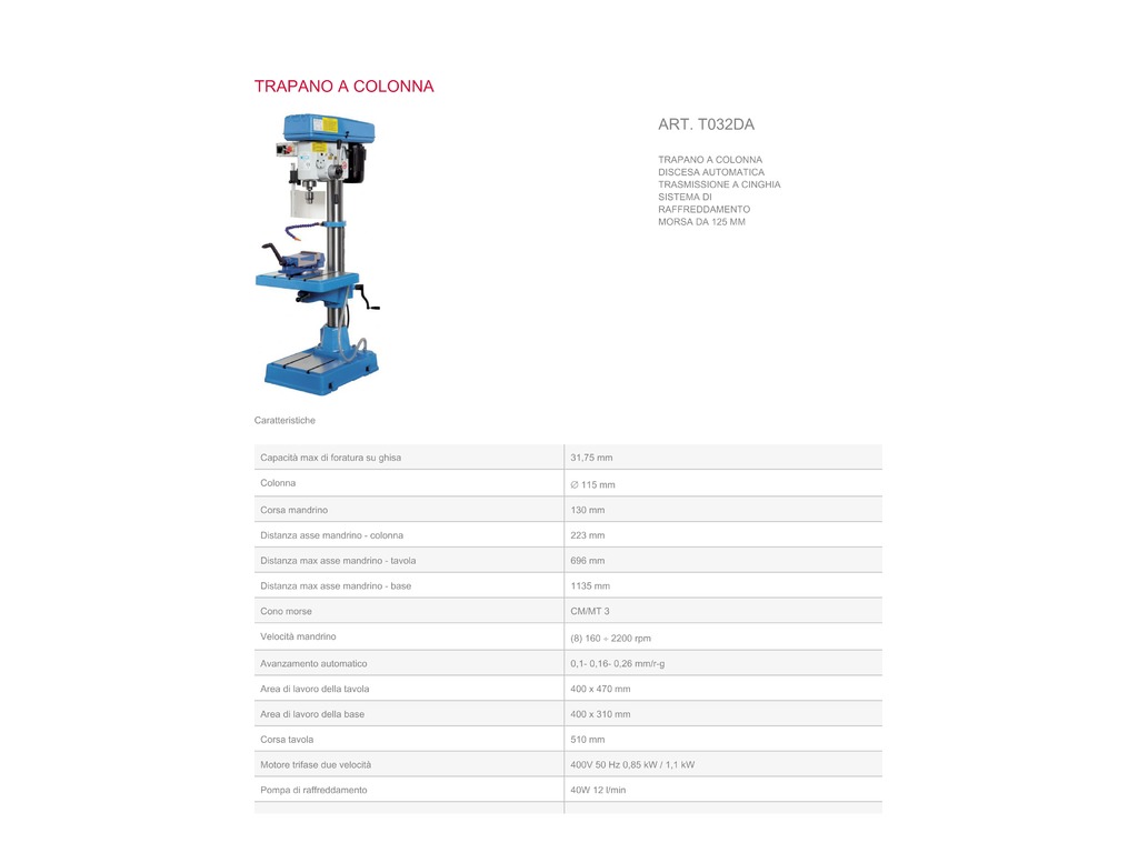 Trapano FERVI NUOVO mod. TD32DA in vendita - foto 3