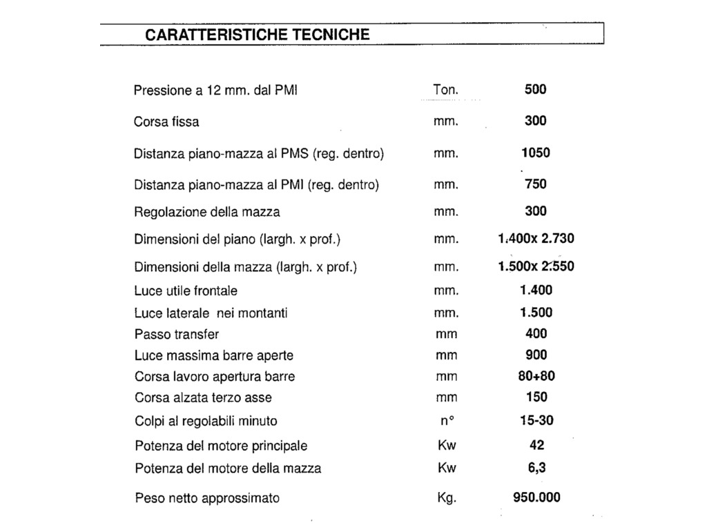 Pressa 500 ton in vendita - foto 2
