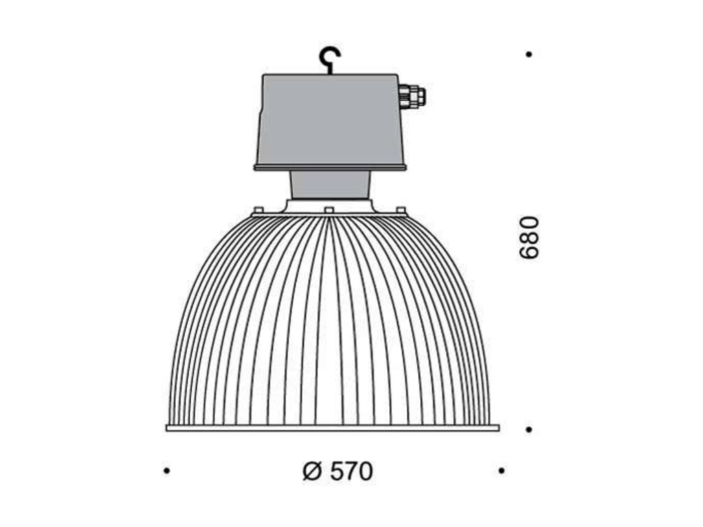 Lampade a sospensione 250W complete di coperchio trasparente in vendita - foto 3