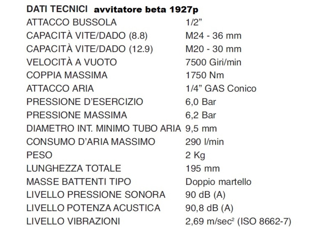 AVVITATORE BETA modelli 1927CD e 1927P da 1/2" in vendita - foto 3