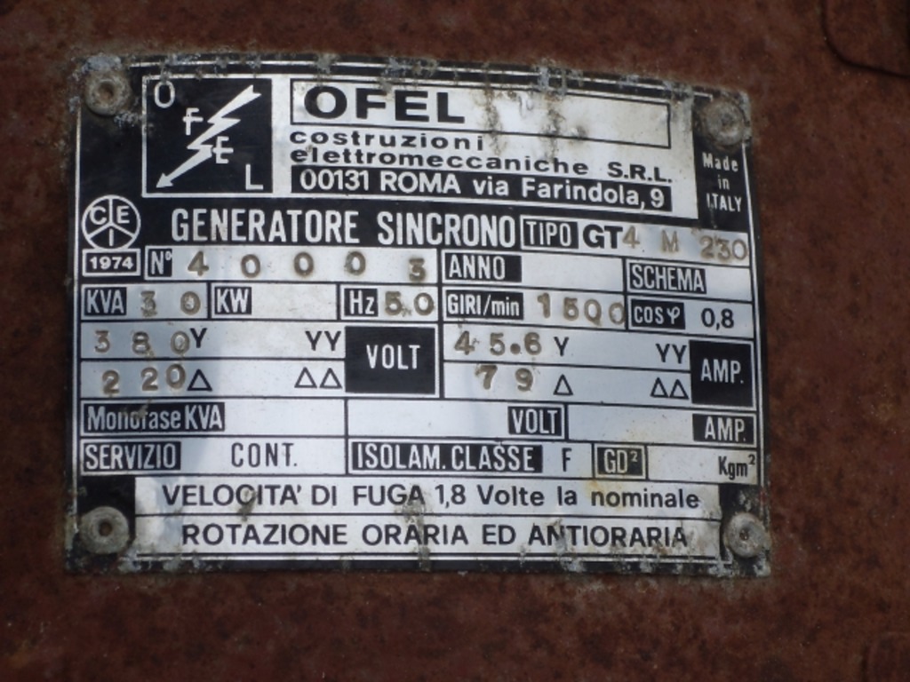 Generatore sincrono OFEL in vendita - foto 6