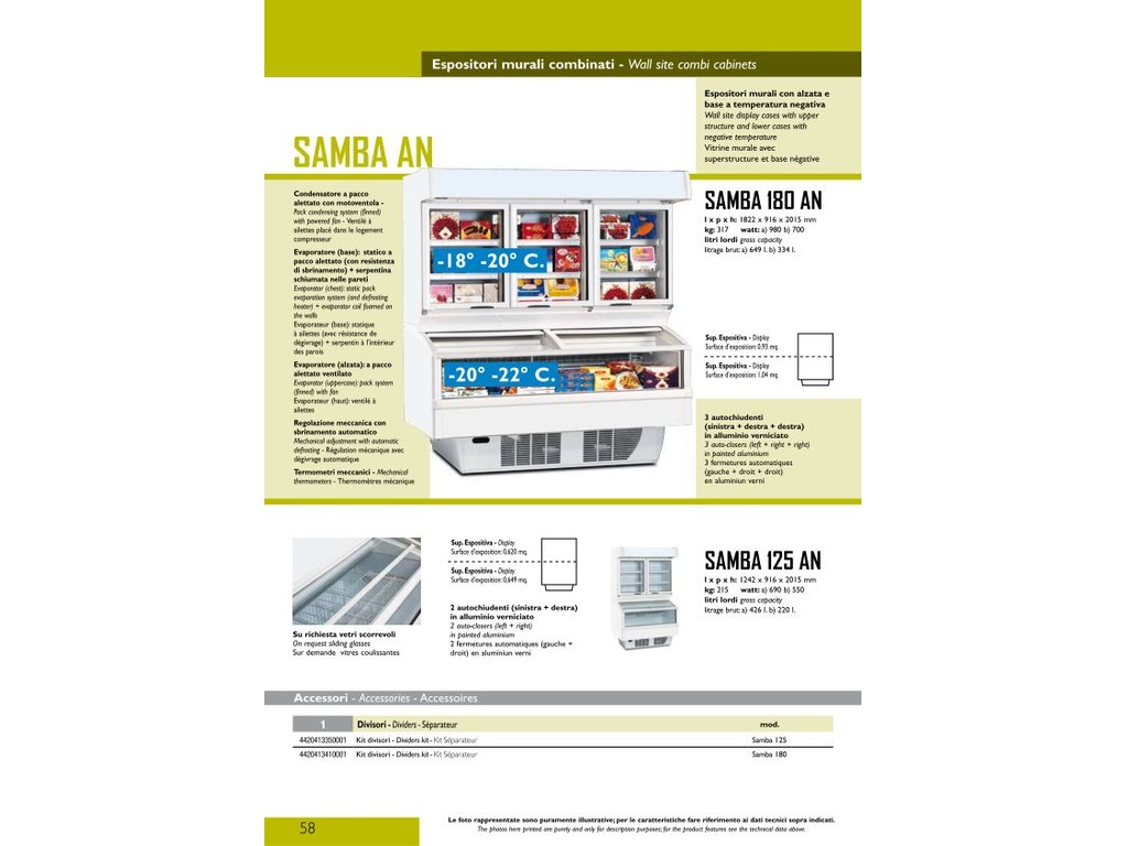 ESPOSITORI MURALI FRAMEC Mod. SAMBA 180 AN in vendita - foto 4