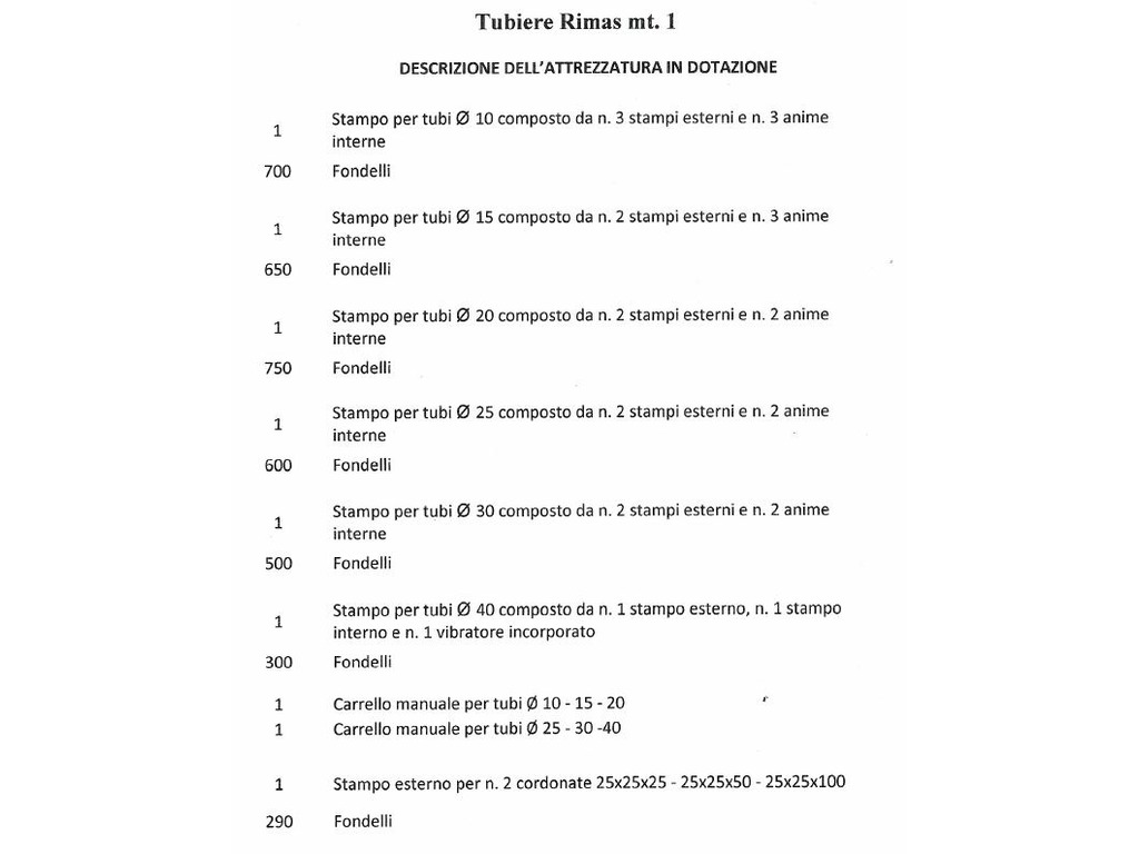 N. 2 Tubiere RIMAS mt. 1 in vendita - foto 3