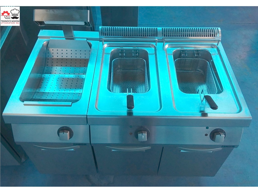 Friggitrice Zanussi 2 vasche e scaldapatate in vendita - foto 2