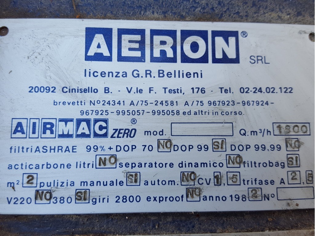 ASPIRATORE - AERON - MOD. AIRMAC ZERO (COD. IND-PR-ASP-23) in vendita - foto 5