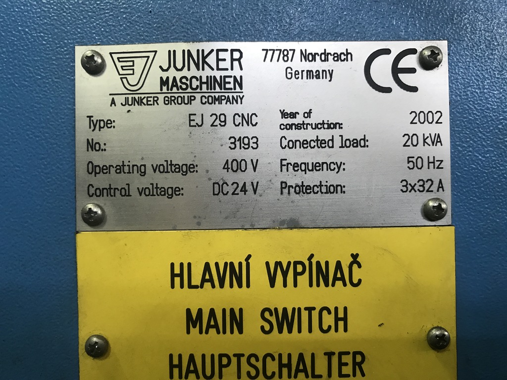 RETTIFICA CNC JUNKER EJ29 in vendita - foto 2