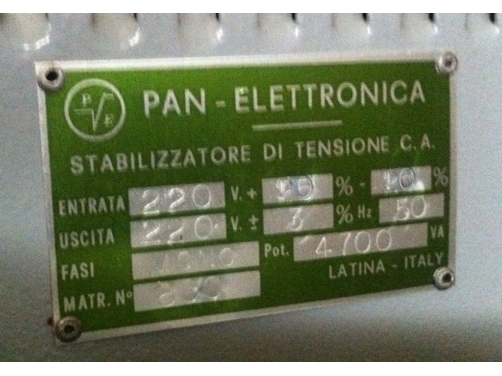 STABILIZZATORE DI TENSIONE C.A. PAN ELETTRONICA - mod. ESP4700 VA (Cod. IND-PR-STAB-1) in vendita - foto 4