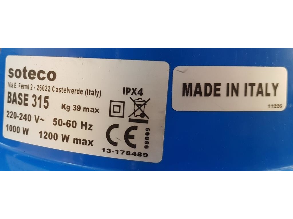 ASPIRATORE SOTECO - MOD. BASE 315 (COD. IND-PR-ASP-27) in vendita - foto 3