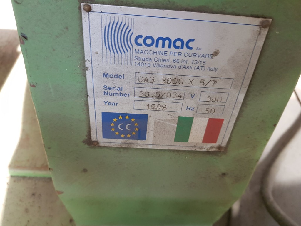 CALANDRA 3 RULLI IDRAULICA COMAC 3000X5 in vendita - foto 7