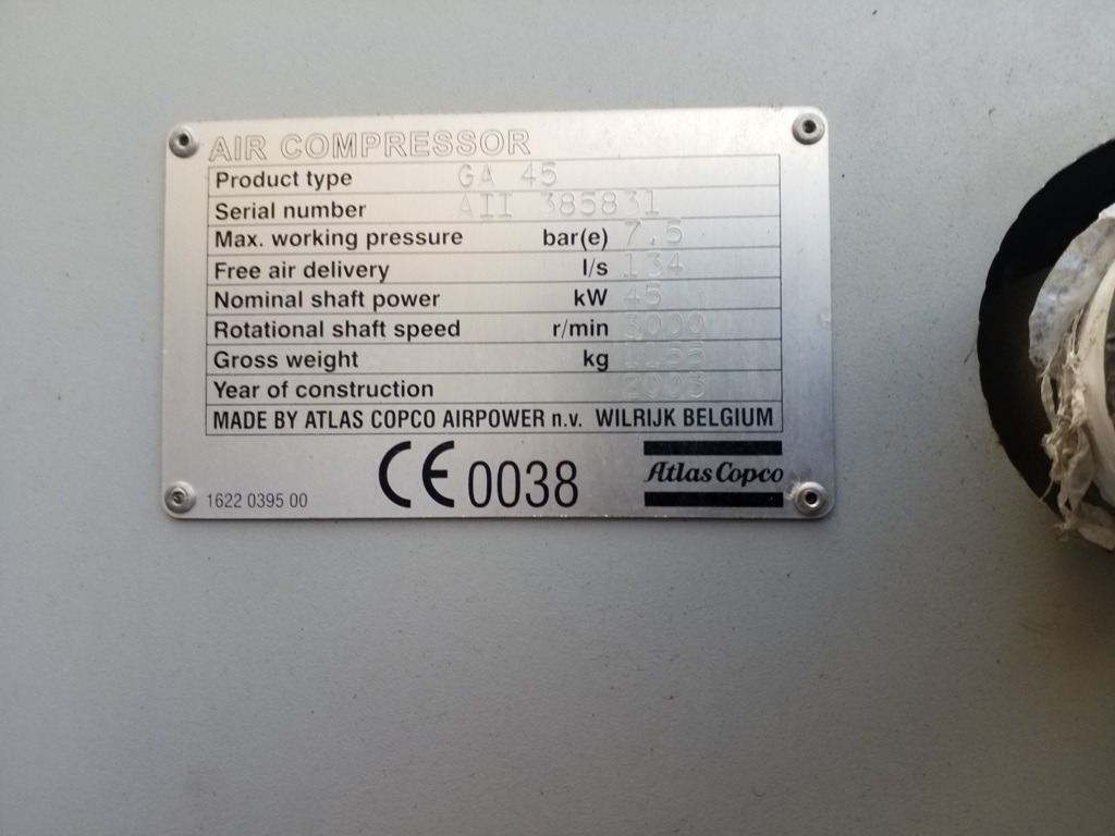 GA 45 ATLAS-COPCO in vendita - foto 2