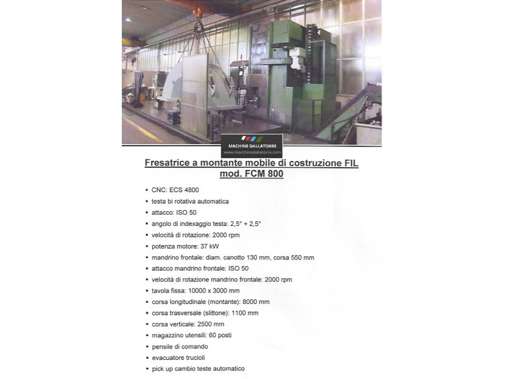 FRESATRICE FIL FCM 800 in vendita - foto 2