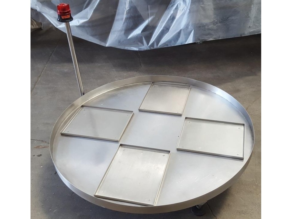TAVOLO BASSO ROTANTE IN ACCIAIO INOX - DIAM. 1000 (COD. MF-PK-TAVR-33) in vendita - foto 1