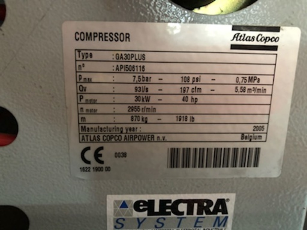 ATLAS COPCO  GA 30 in vendita - foto 3