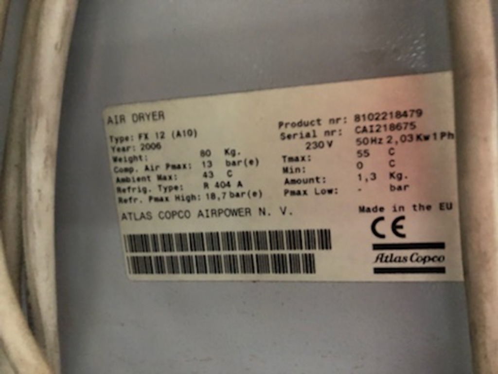 ESSICCATORE ATLAS-COPCO FX 12 in vendita - foto 2