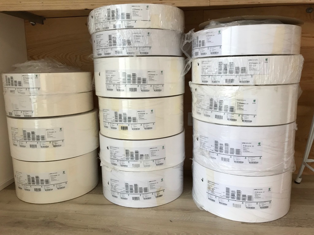 Carta adesiva a bobina per Inkjet, Upm Raflatac scontata del 60% in vendita - foto 1