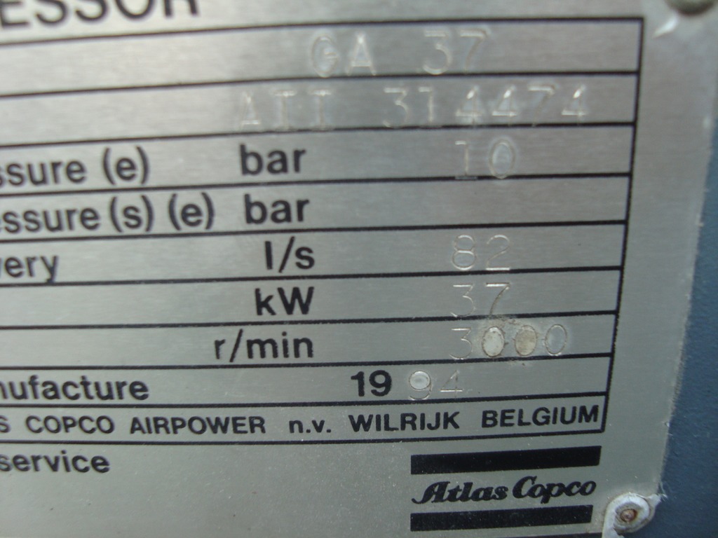 ATLAS-COPCO GA 37 10 BAR in vendita - foto 3