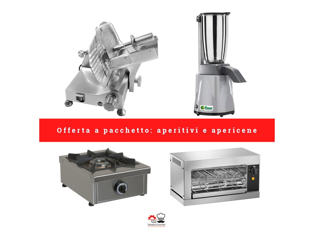 Kit per apericena: tostiera, cucina a gas, affettatrice, rompighiaccio in vendita - foto 1
