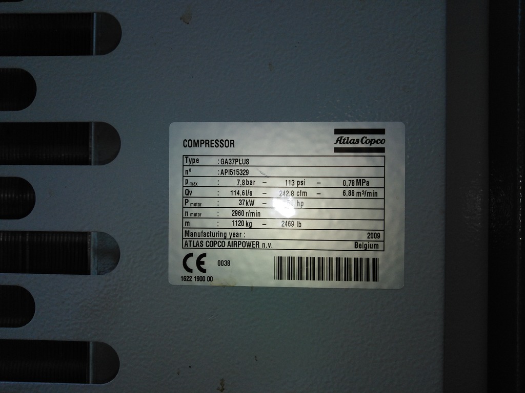 GA 37FF +  (plas) Atlas-Copco in vendita - foto 3