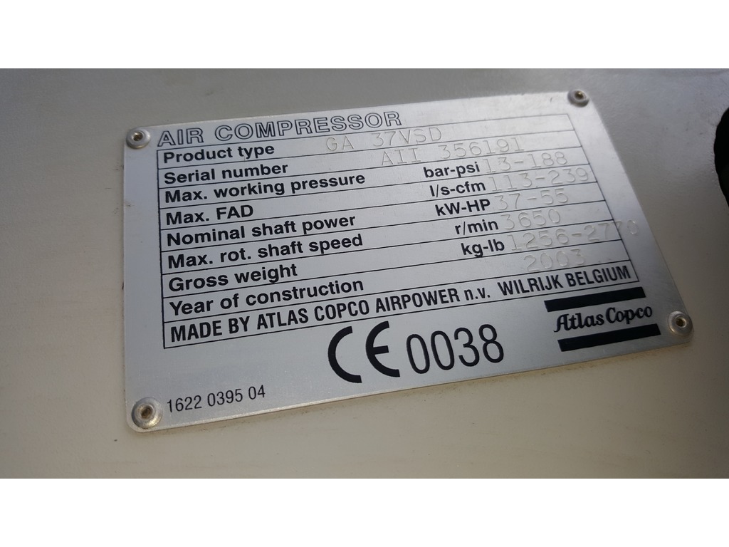 GA 37VSD FF INVERTER CON ESSICCATORE INT. in vendita - foto 3