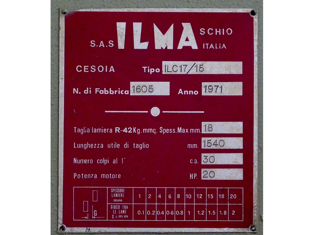 CESOIA ILMA MECCANICA ILC17/15 in vendita - foto 5