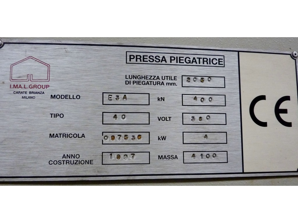 Pressa Piegatrice I.MA.L mod. E3A in vendita - foto 5