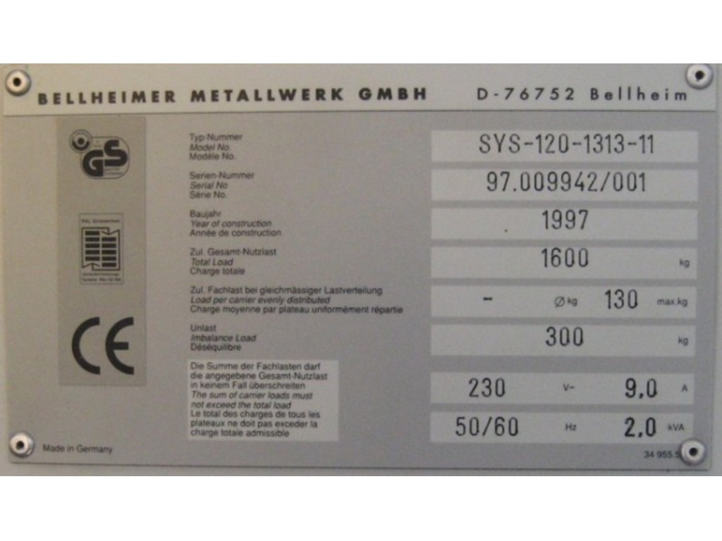 Magazzino rotante BELLHEIMER METALWERK in vendita - foto 5