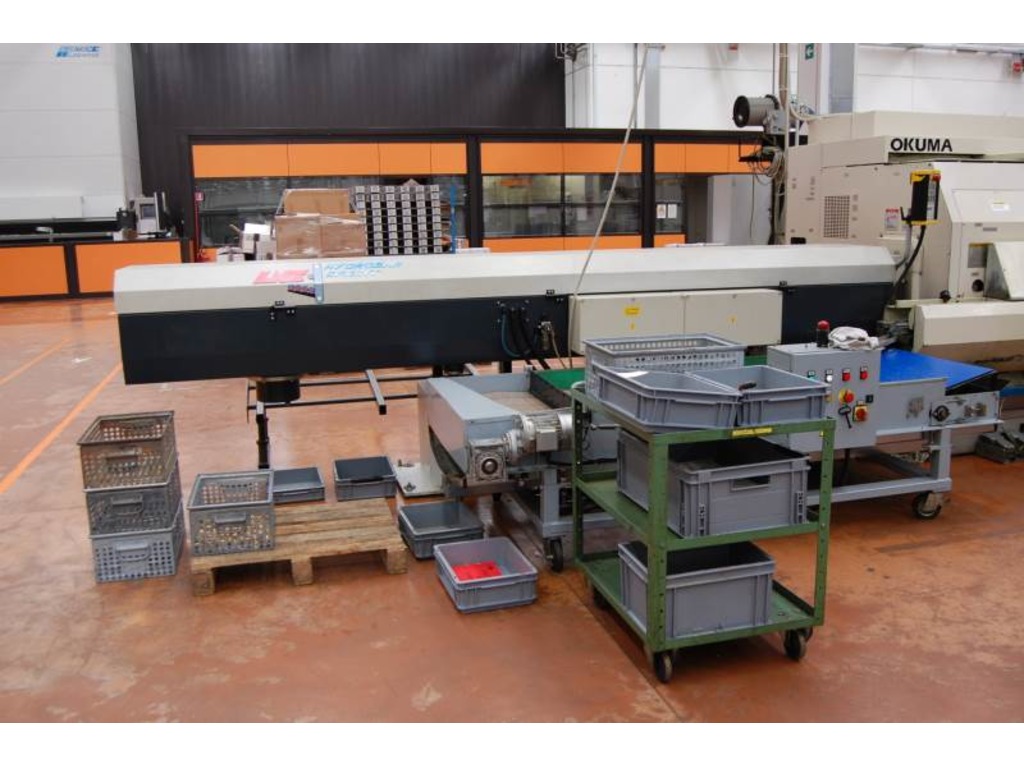 TORNIO CNC A 7 ASSI CON DOPPIA TORRETTA COMPLETO DI CARICABARRE USATO - OKUMA LT 10 MY in vendita - foto 4