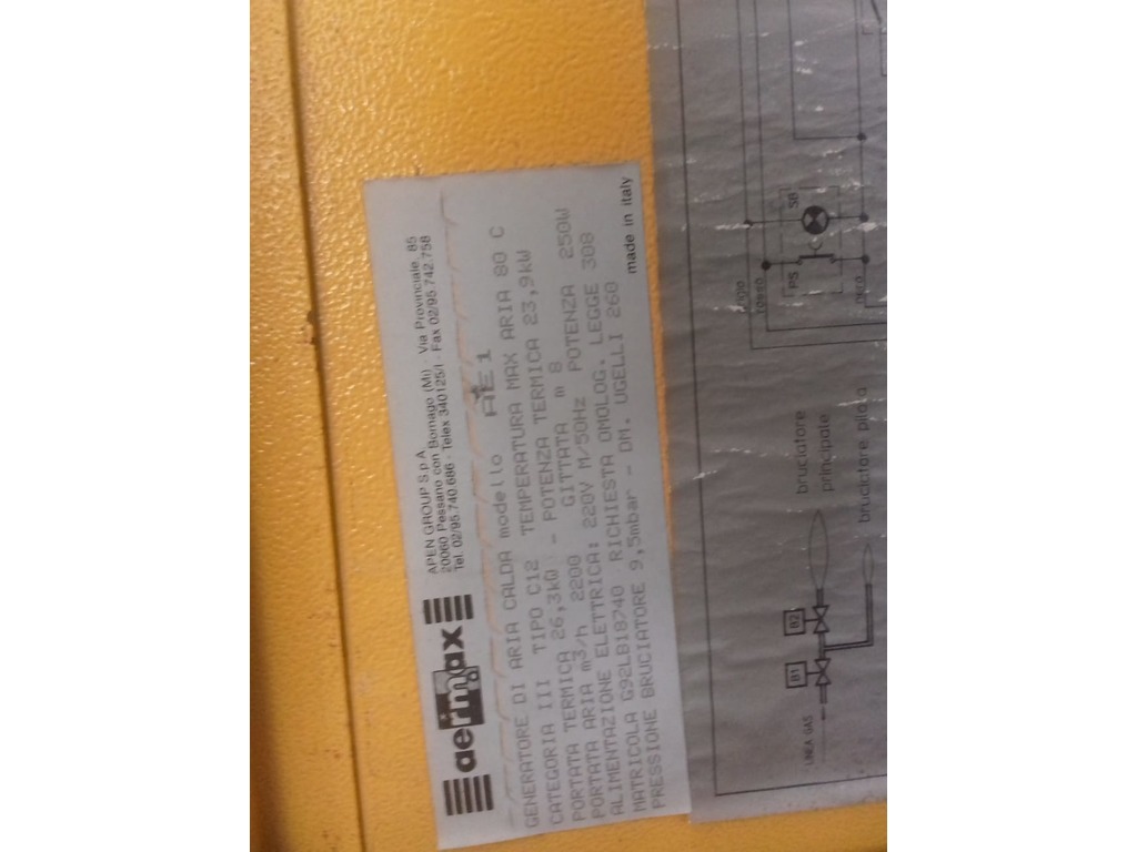 GENERATORE ARIA CALDA ( aermax) in vendita - foto 4