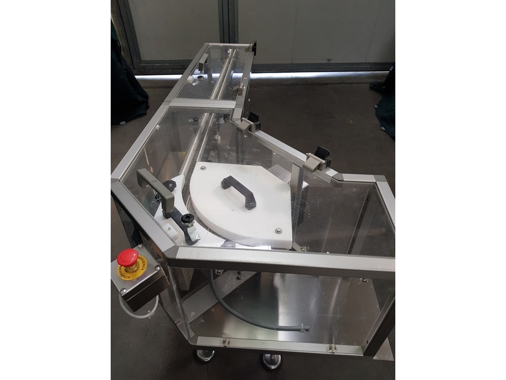 NASTRO TRASPORTATORE A TAPPETO IN ACCIAIO INOX CON CURVA A 90° (COD. MF-PK-NAS-196) in vendita - foto 3