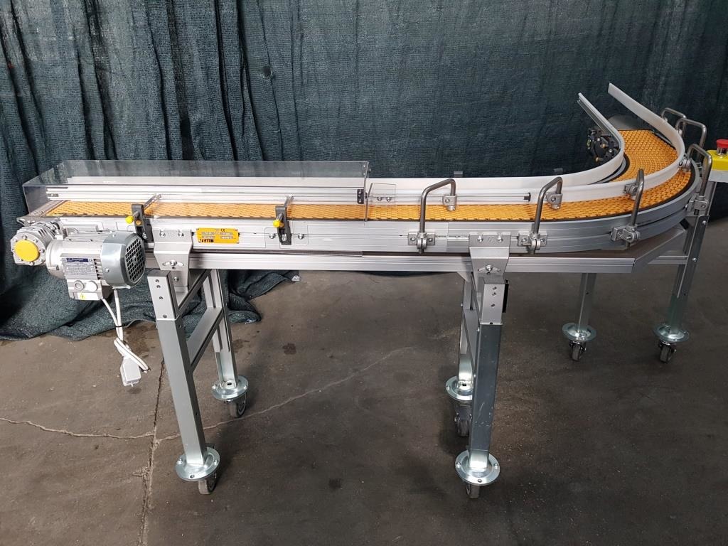 NASTRO TRASPORTATORE MOTORIZZATO CURVA A 90° BETT SISTEMI SERIE MC103 B-FLEX (MF-PK-NAS-206) in vendita - foto 1