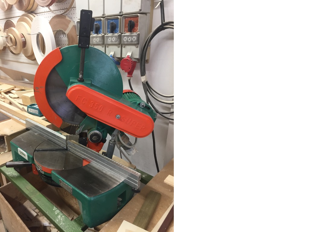 TRONCATRICE PROFESSIONALE PER LEGNO/ALLUMINIO OMS FC350R "usata" in vendita - foto 2
