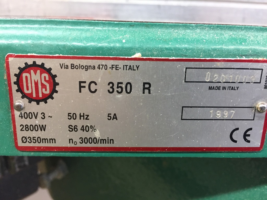 TRONCATRICE PROFESSIONALE PER LEGNO/ALLUMINIO OMS FC350R "usata" in vendita - foto 3