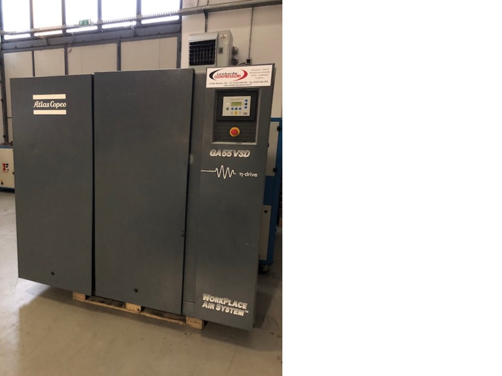 Compressore Atlas Copco usato Mod. GA 55 kw VSD INVERTER in vendita - foto 1