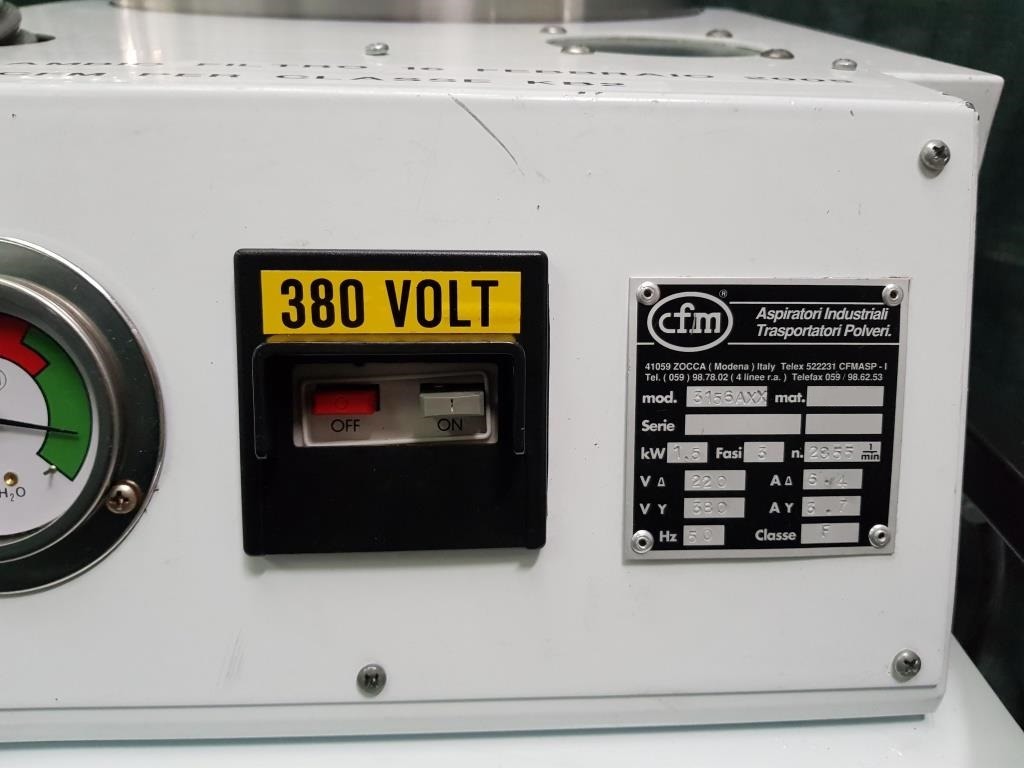 ASPIRATORE INDUSTRIALE PER POLVERI CFM MOD. 3156AXX (COD. IND-PR-ASP-36) in vendita - foto 3