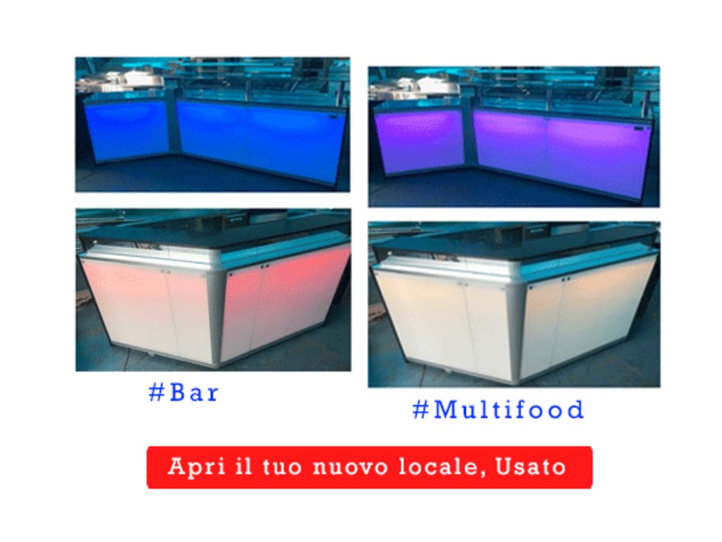 Banco bar o Multifood con luci led automatiche in vendita - foto 1