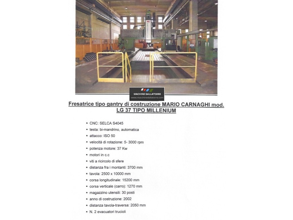 FRESATRICE MARIO CARNAGHI LG 37 in vendita - foto 2