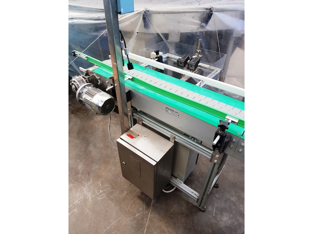 NASTRO TRASPORTATORE MOTORIZZATO A TAPPARELLE CON CURVA A 90° MATERIAL HANDLING (COD. MF-PK-NAS-245) in vendita - foto 3