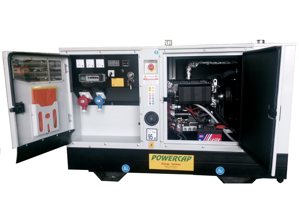 Gruppo elettrogeno POWERCAP 11 kVA 8 kw silenziato Diesel NUOVO in vendita - foto 3
