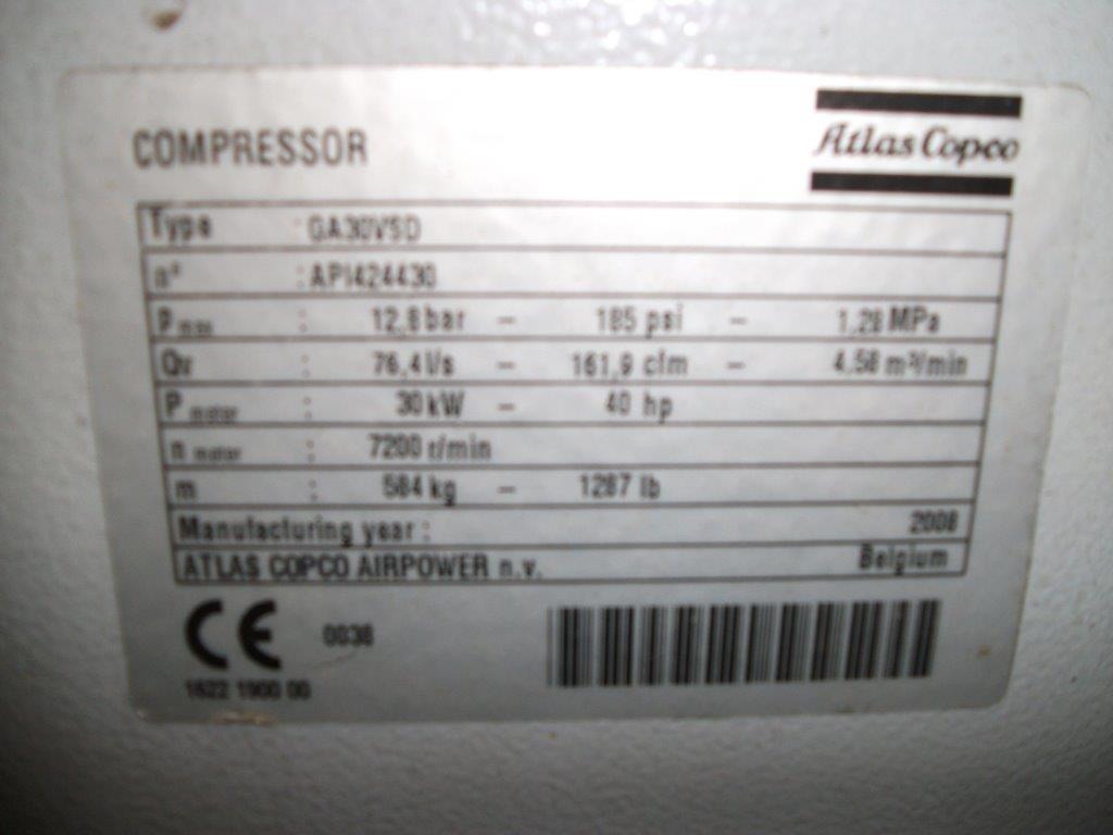 ATLAS COPCO  GA 30 VSD FF in vendita - foto 3