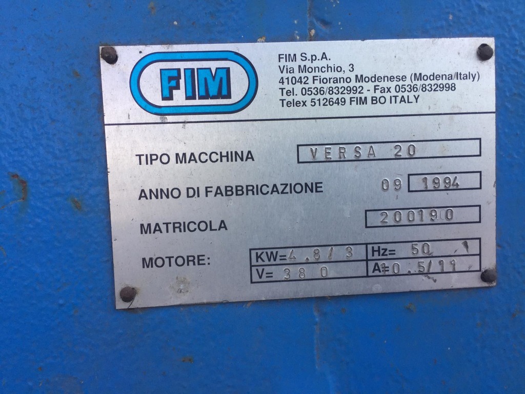 Smussatrice FIM Tipo Versa 20 in vendita - foto 2