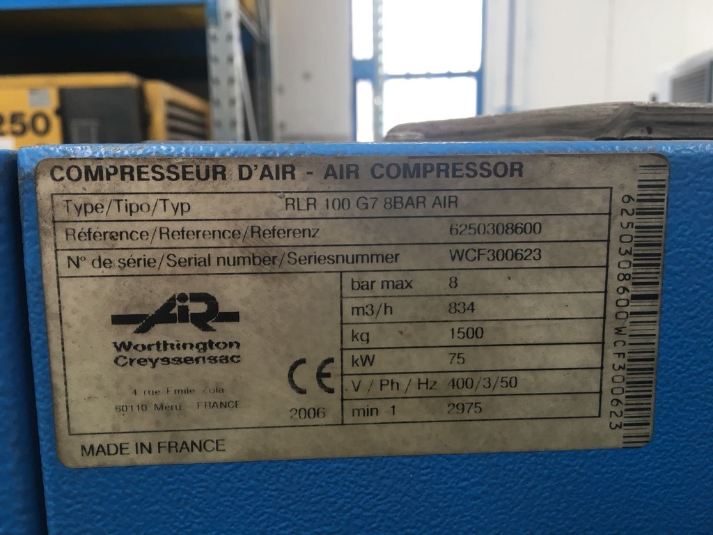 WORTHINGTON RLR 100/8  75 KW in vendita - foto 2