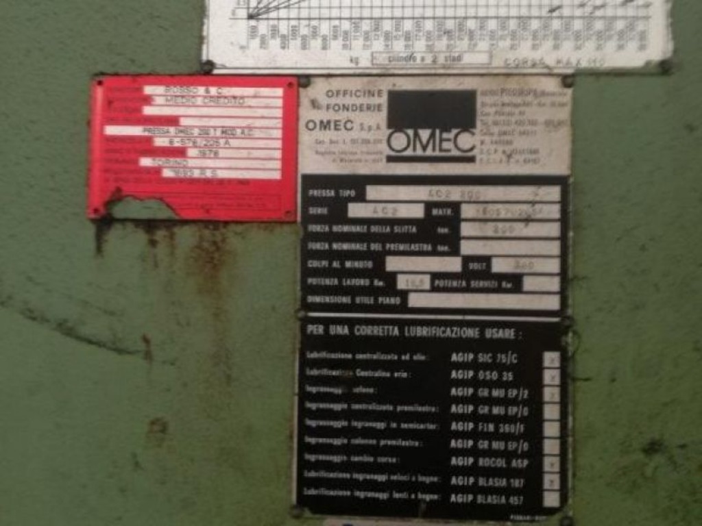 Pressa meccanica Omec in vendita - foto 2
