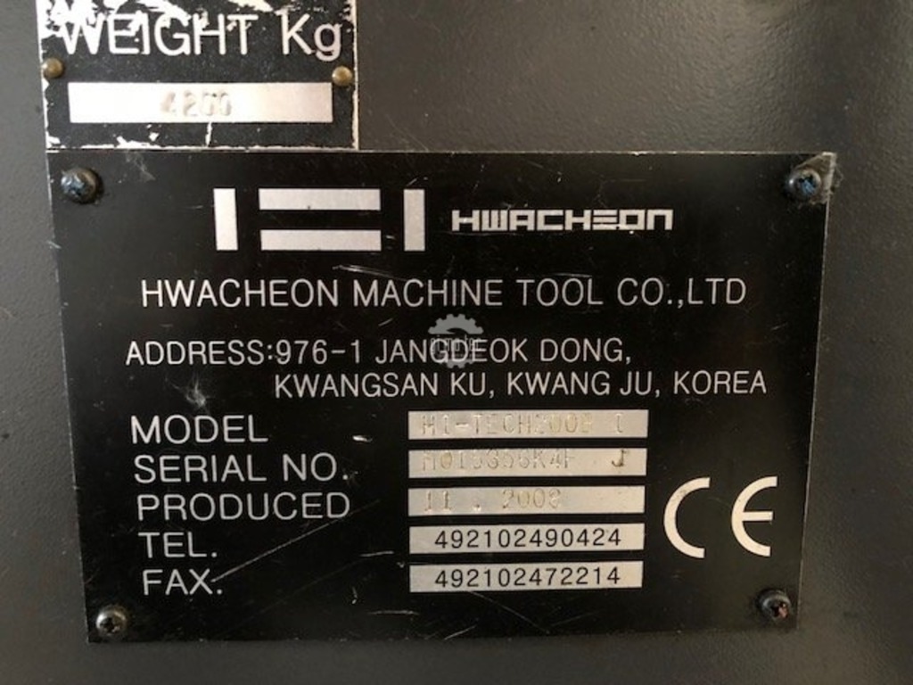 Tornio 2 assi Hwacheon Mod. Hi-Tech 200B in vendita - foto 2