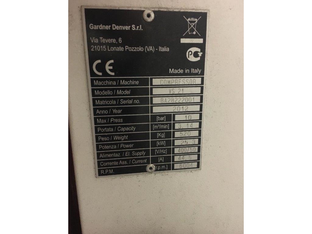GARDNER &amp; DENVER VS 21 INVERTER in vendita - foto 2