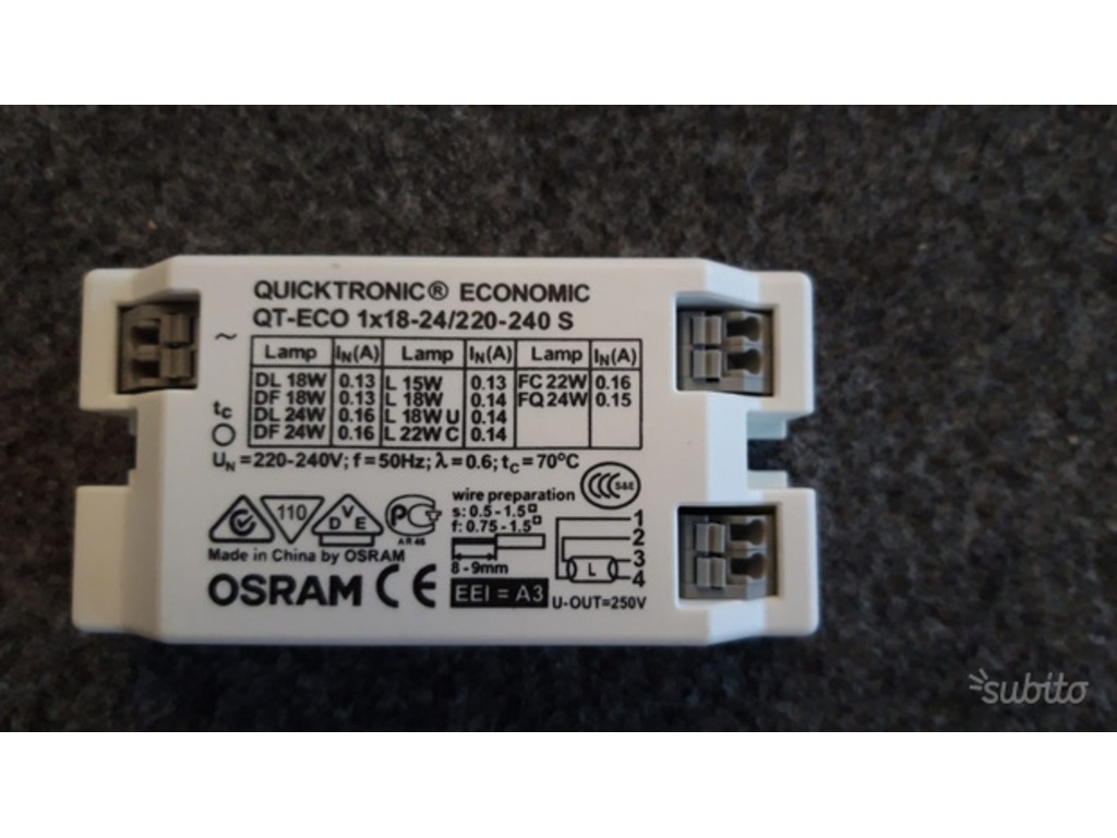 Alimentatori Osram Quicktronic NUOVI in vendita - foto 2