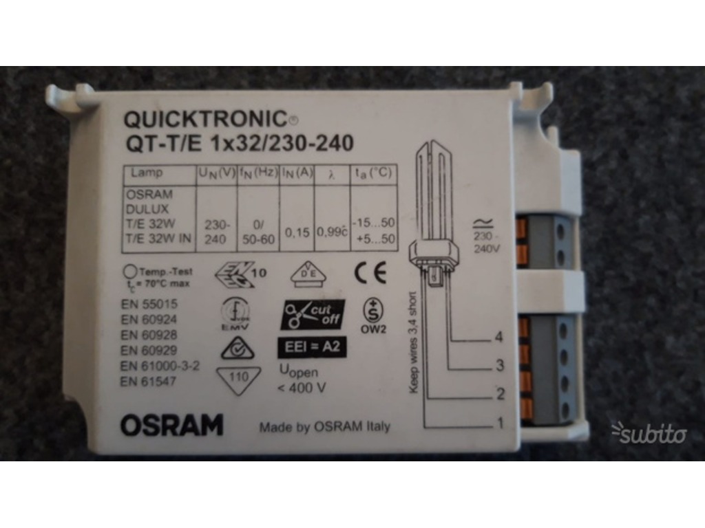 Alimentatori Osram Quicktronic NUOVI in vendita - foto 3