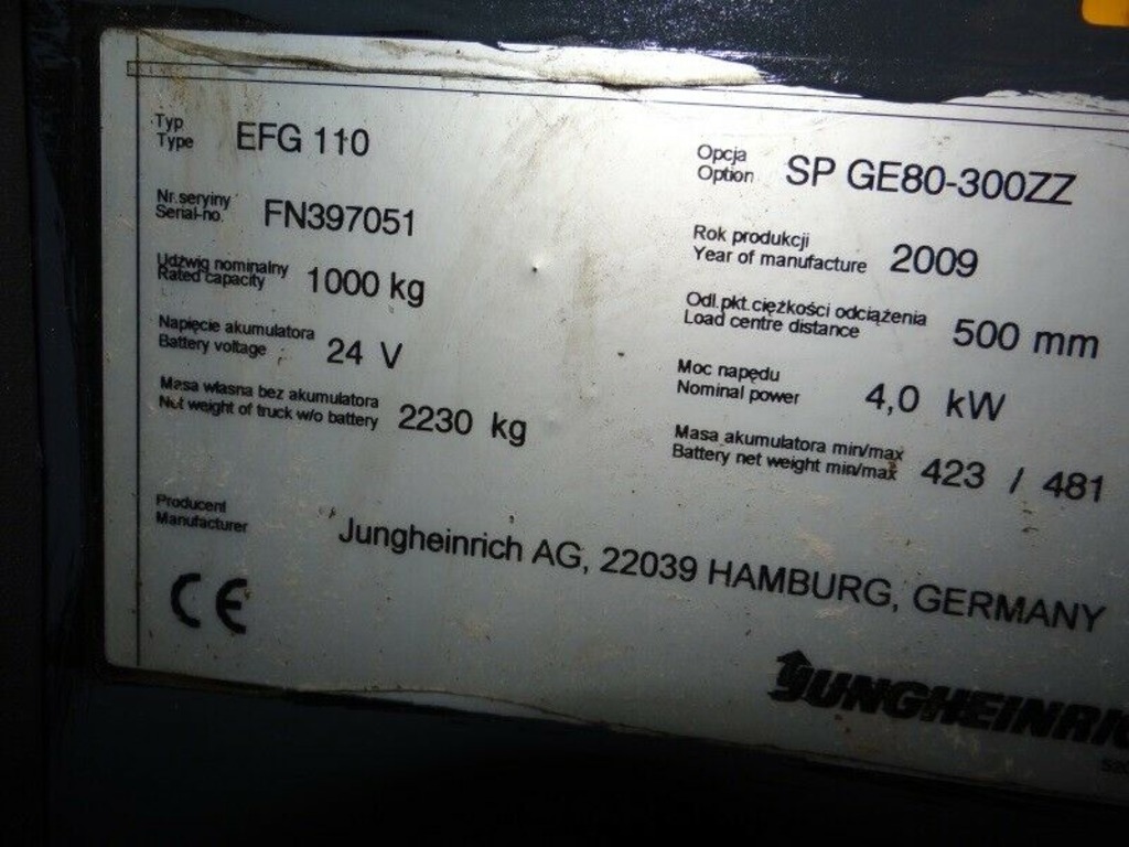 Muletto Jungheinrich EFG 110 in vendita - foto 8