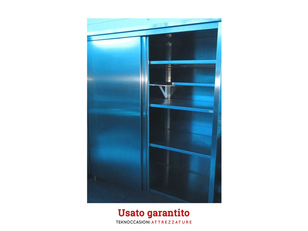 Armadio neutro verticale con 2 porte scorrevoli - acciaio inox in vendita - foto 2