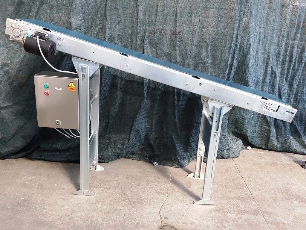 NASTRO TRASPORTATORE A TAPPETO MOTORIZZATO INCLINATO SOCO SYSTEM (COD. MF-PK-NAS-251) in vendita - foto 2