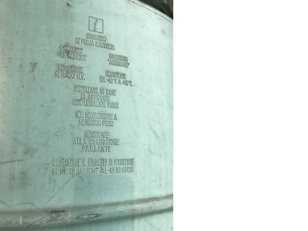 SERBATOI PRIMA RACCOLTA NUOVI in vendita - foto 1